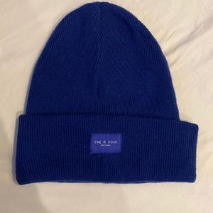 Rag & Bone, cobalt blue, lightly worn beanie